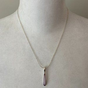 Sterling Silver Drop Pendant Necklace
